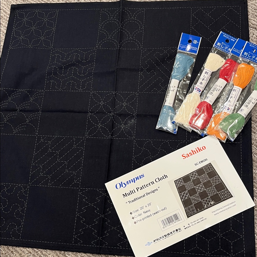 Sashiko Sampler, embroidery, sewing kit